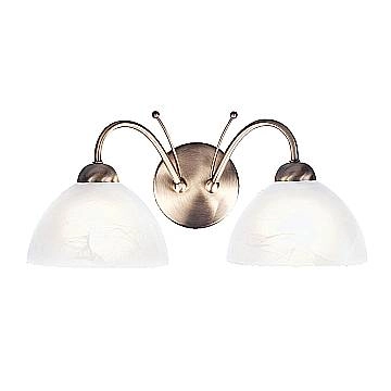 Applique Contemporanea Milanese Acciaio Adjustable Vetro 2 Luci E14