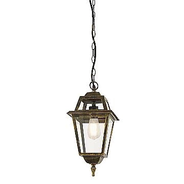 Sospensione Vintage - Decò Nuova Orleans Alluminio Nero E Oro 1 Luce E27