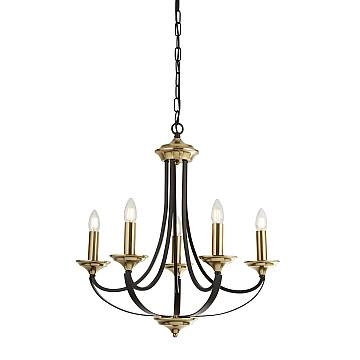 Lampadario Contemporaneo Campanile Acciaio Bronzo Marrone 5 Luci E14 Lampadario Contemporaneo Campanile Acciaio Bronzo Marrone 5 Luci E14
