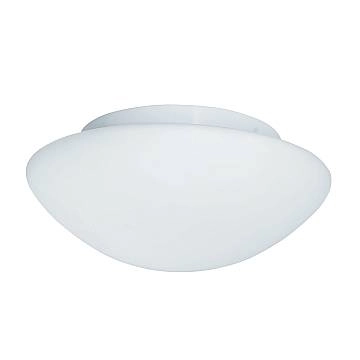 Plafoniera Contemporanea Tokio Acciaio Bianco Vetro 1 Luce E27
