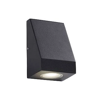 Applique Moderna Troy Alluminio Nero Vetro Led 3W 4000K