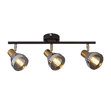 Plafoniera Industrial-Nordico Westminster Acciaio Nero Fumè 3 Luci E14 Plafoniera Industrial-Nordico Westminster Acciaio Nero Fumè 3 Luci E14