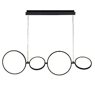 Lampadario Contemporaneo Circo Acciaio Bianco Policarbonato Nero Led 40,7W 3000K