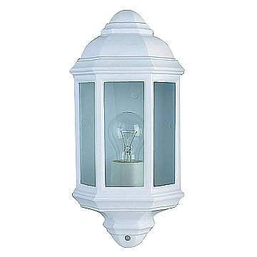 Applique Vintage-Decò Maine Alluminio Bianco Vetro 1 Luce E27