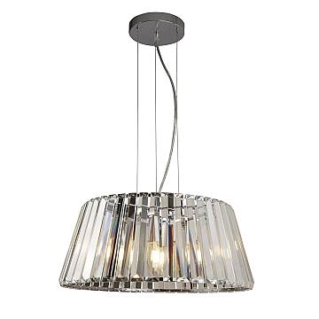 Lampadario Contemporaneo Tiara Acciaio Cromo Vetro Trasparente 5 Luci E14 Lampadario Contemporaneo Tiara Acciaio Cromo Vetro Trasparente 5 Luci E14