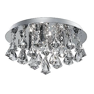 Plafoniera Classica Hanna Acciaio Cromo Alluminio 4 Luci G9