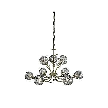 Lampadario Contemporaneo Bellis Ii Acciaio Ottone Vetro 9 Luci G9 Lampadario Contemporaneo Bellis Ii Acciaio Ottone Vetro 9 Luci G9