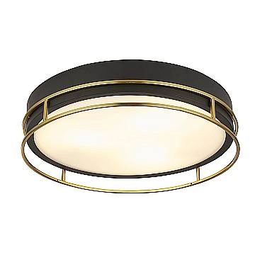 Plafoniera Contemporanea Fenice Acciaio Nero Vetro 3 Luci E14 40Cm