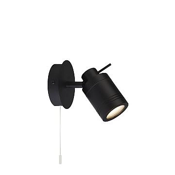 Applique Contemporanea Sansone Acciaio Nero Policarbonato 1 Luce Gu10