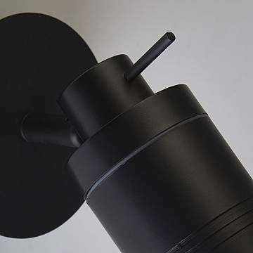Applique Contemporanea Sansone Acciaio Nero Policarbonato 1 Luce Gu10