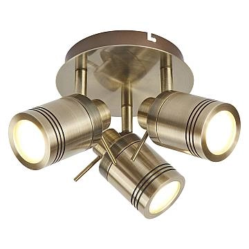 Plafoniera Contemporanea Sansone Acciaio Ottone Vetro 3 Luci Gu10 Plafoniera Contemporanea Sansone Acciaio Ottone Vetro 3 Luci Gu10