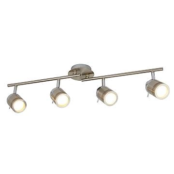 Plafoniera Contemporanea Sansone Acciaio Argento Policarbonato Cromo 4 Luci Gu10 Plafoniera Contemporanea Sansone Acciaio Argento Policarbonato Cromo 4 Luci Gu10