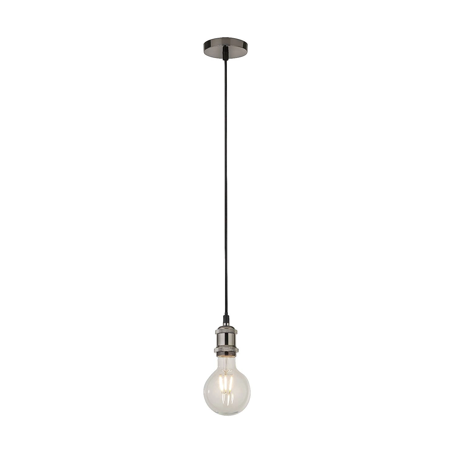 Sospensione Contemporanea Adjustable Acciaio Argento Alluminio 1 Luce E27 7461SS