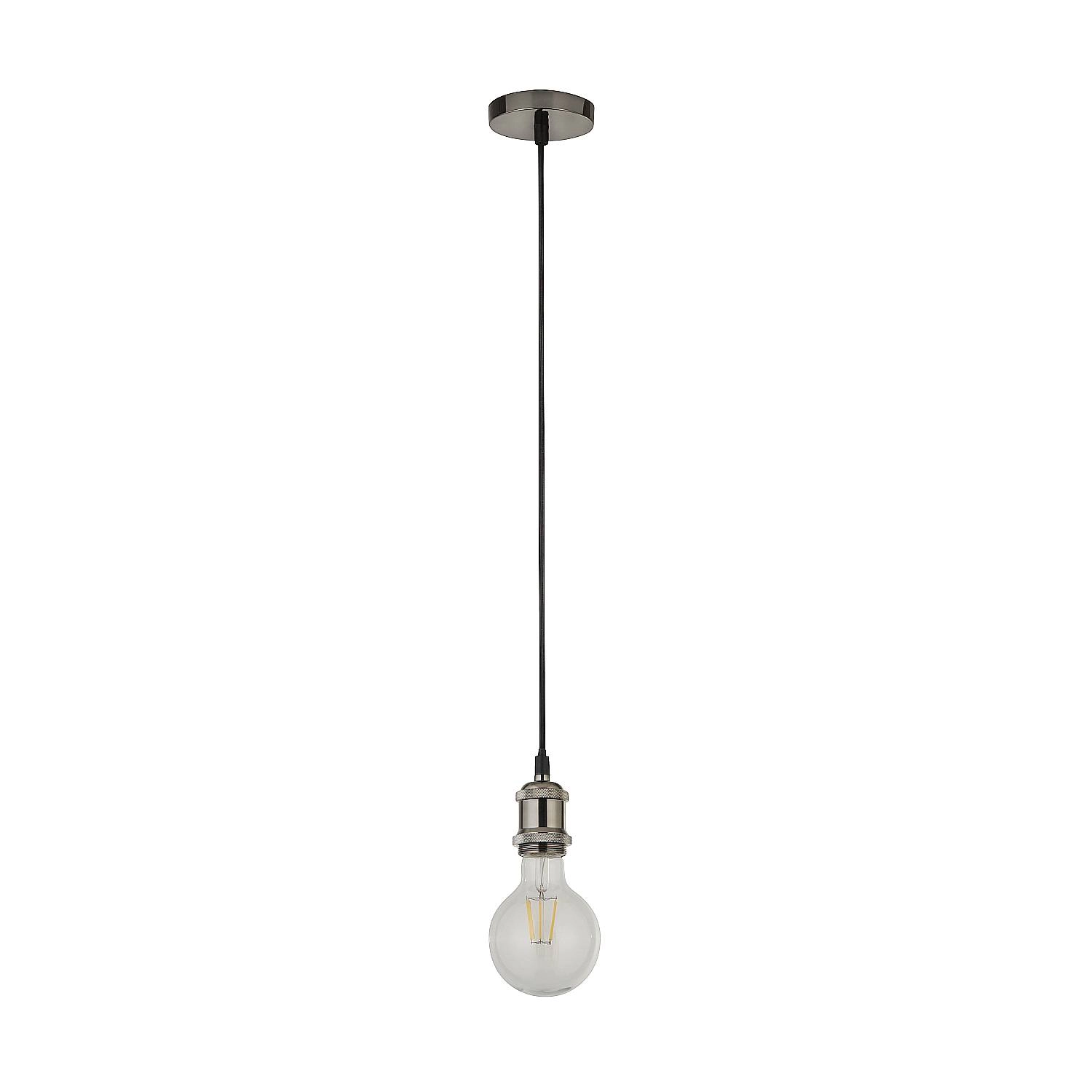 Sospensione Contemporanea Adjustable Acciaio Argento Alluminio 1 Luce E27 7461SS