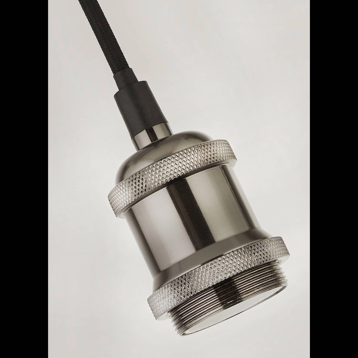Sospensione Contemporanea Adjustable Acciaio Argento Alluminio 1 Luce E27 7461SS