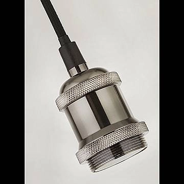 Sospensione Contemporanea Adjustable Acciaio Argento Alluminio 1 Luce E27 7461SS