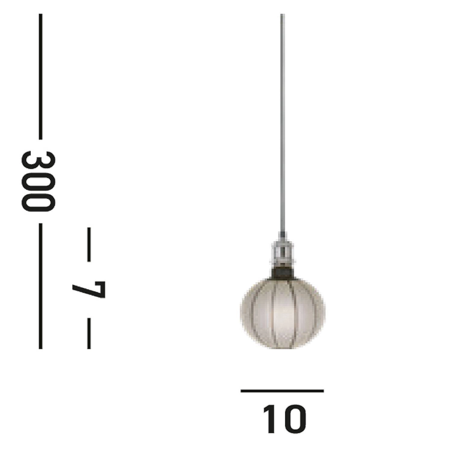 Sospensione Contemporanea Adjustable Acciaio Argento Alluminio 1 Luce E27 7461SS