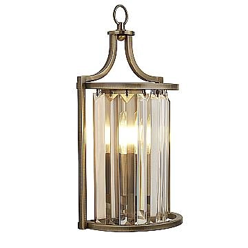 Applique Contemporanea Victoria Acciaio Adjustable Vetro 1 Luce E14