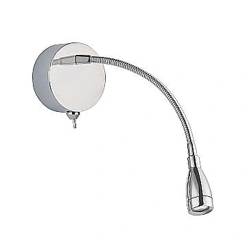 Applique Contemporanea Flexy Acciaio Cromo Vetro Led 0,8W 6500K