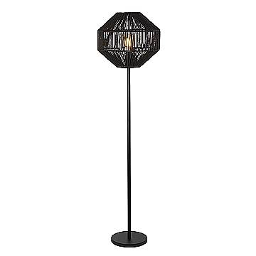 Piantana Industrial-Nordico Vimini Acciaio Nero Tessuto 1 Luce E27 Piantana Industrial-Nordico Vimini Acciaio Nero Tessuto 1 Luce E27