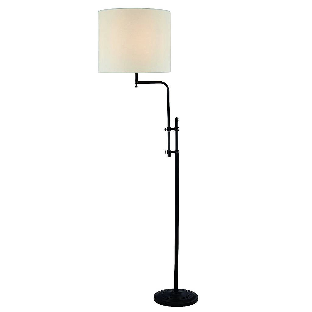 Piantana Contemporaneo Monaco Acciaio Nero Marrone 1 Luce E27 EU12083-1BK