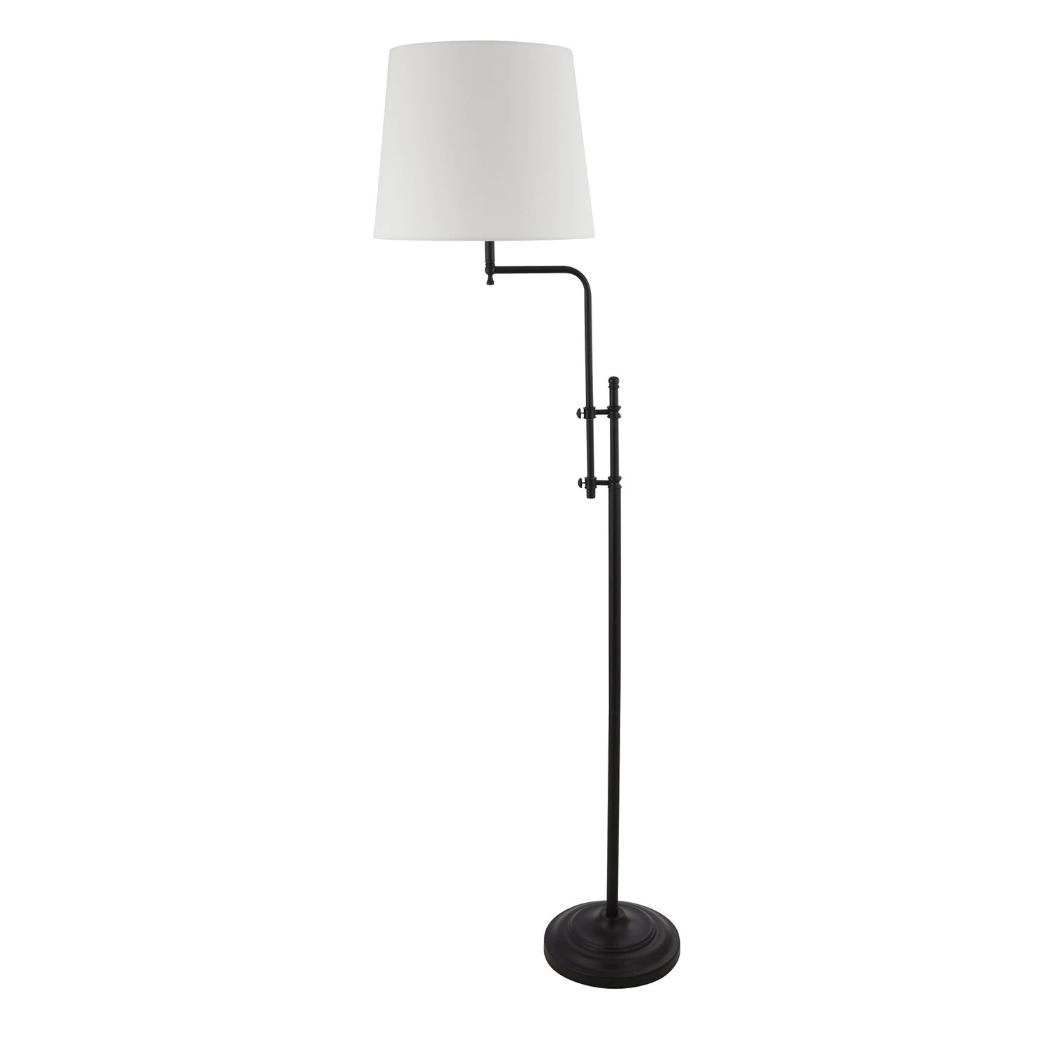 Piantana Contemporaneo Monaco Acciaio Nero Marrone 1 Luce E27 EU12083-1BK