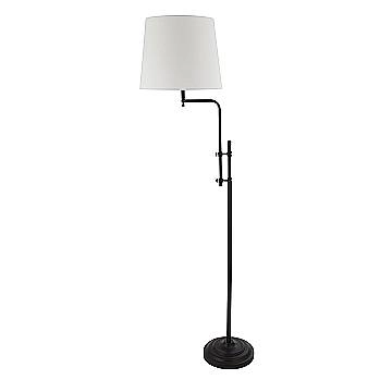 Piantana Contemporaneo Monaco Acciaio Nero Marrone 1 Luce E27 EU12083-1BK