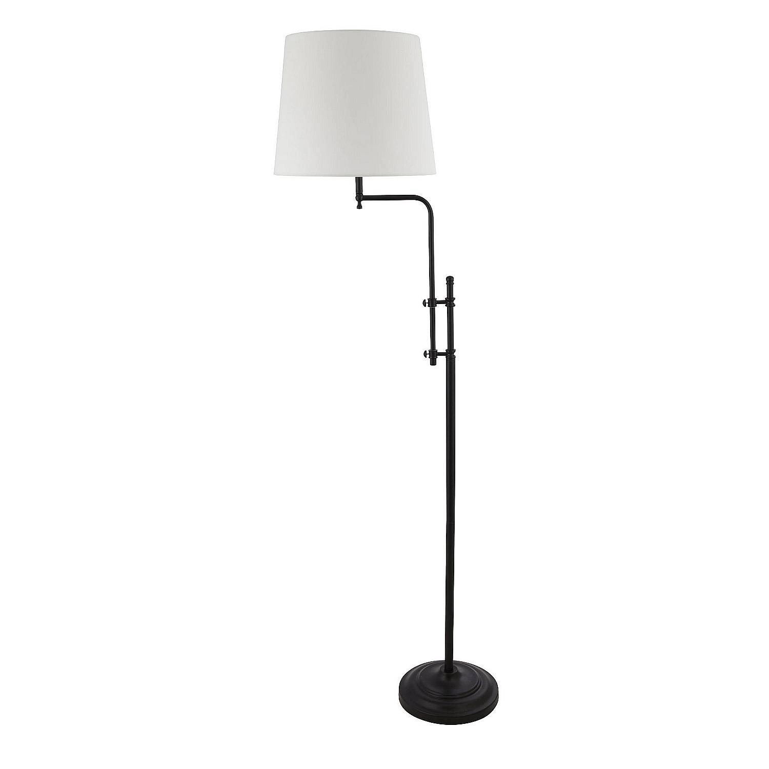 Piantana Contemporaneo Monaco Acciaio Nero Marrone 1 Luce E27 EU12083-1BK