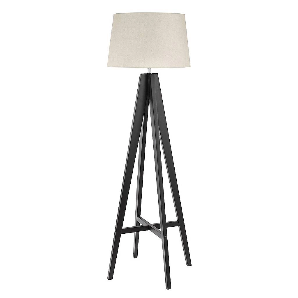 Piantana Contemporaneo Easel Legno Marrone Tessuto 1 Luce E27 EU3540BR