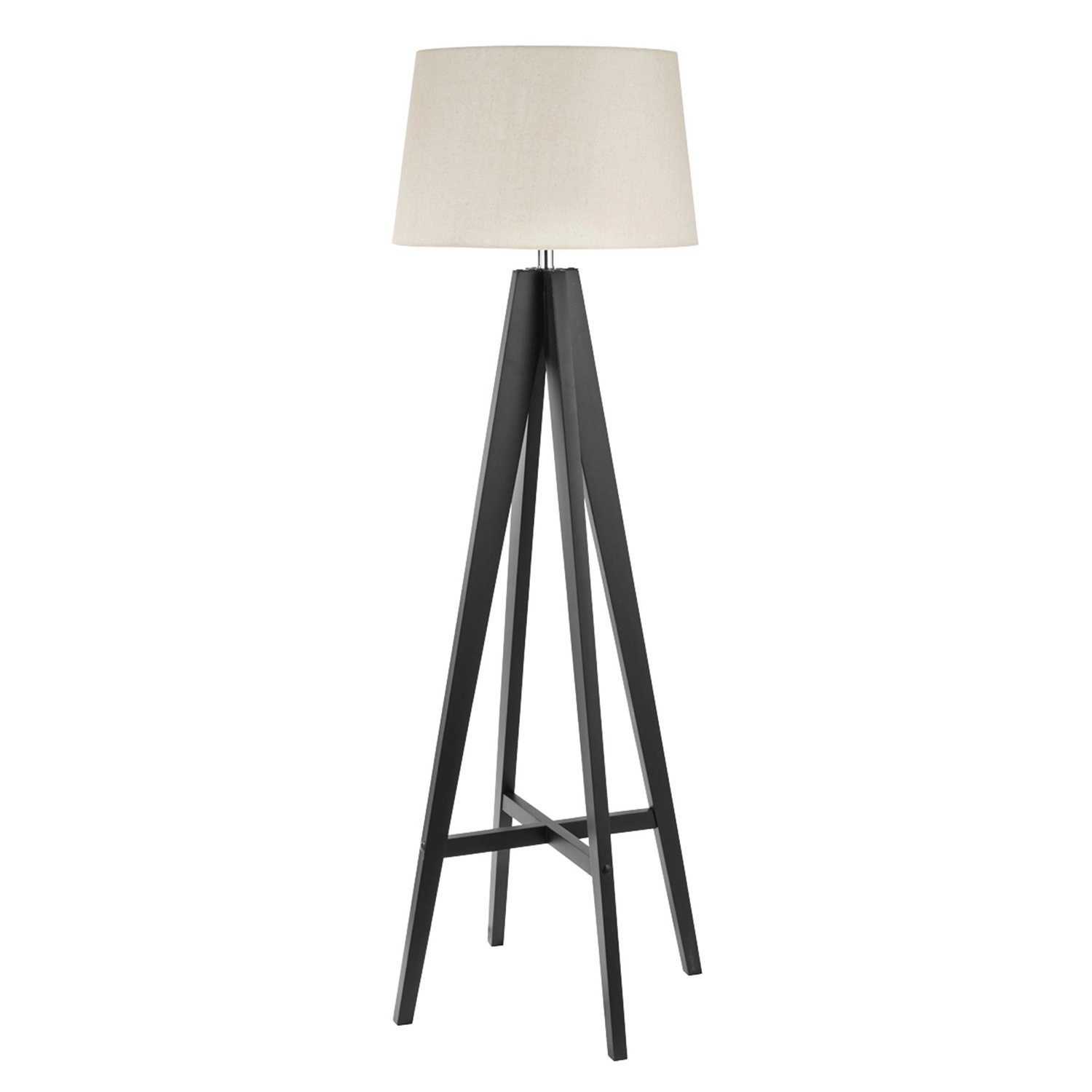 Piantana Contemporaneo Easel Legno Marrone Tessuto 1 Luce E27 EU3540BR