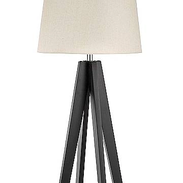 Piantana Contemporaneo Easel Legno Marrone Tessuto 1 Luce E27 EU3540BR