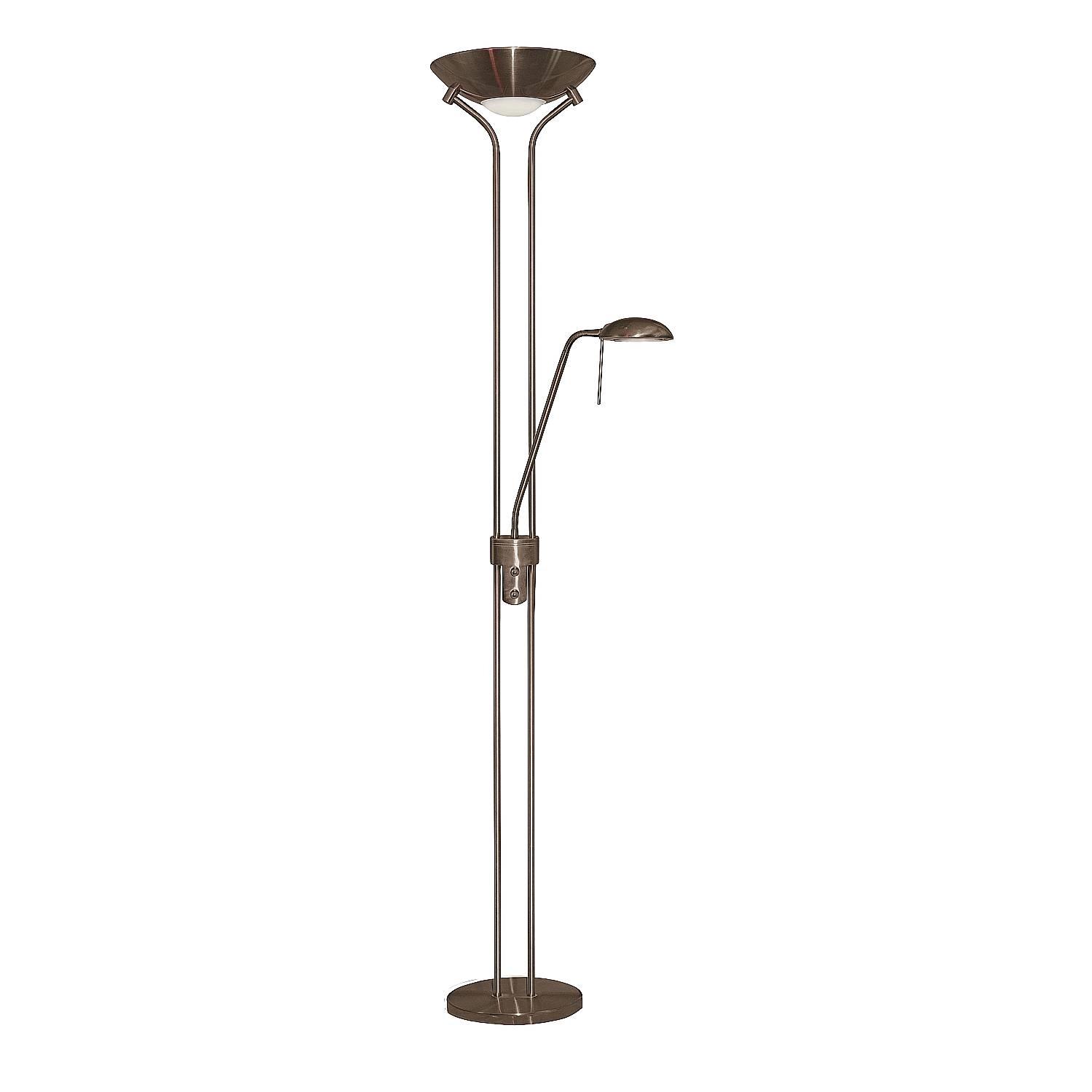 Piantana Contemporaneo Mother Child Acciaio Adjustable Vetro 1 Luce R7S EU4329AB