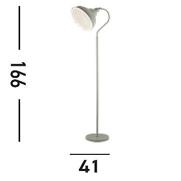 Piantana Contemporaneo Xeno Acciaio Tortora 1 Luce E27 EU60960TA
