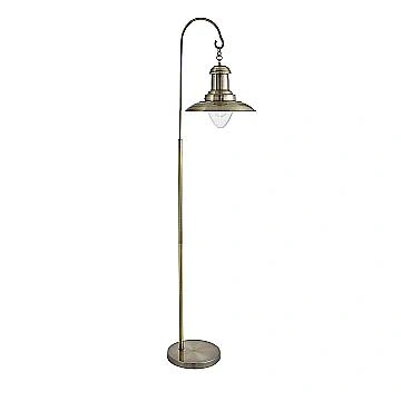 Piantana Classico Fisher Man Acciaio Adjustable Vetro 1 Luce E27