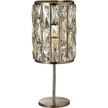 Lampada Da Scrivania Classico Gioiello Acciaio Ottone Vetro 1 Luce E14
