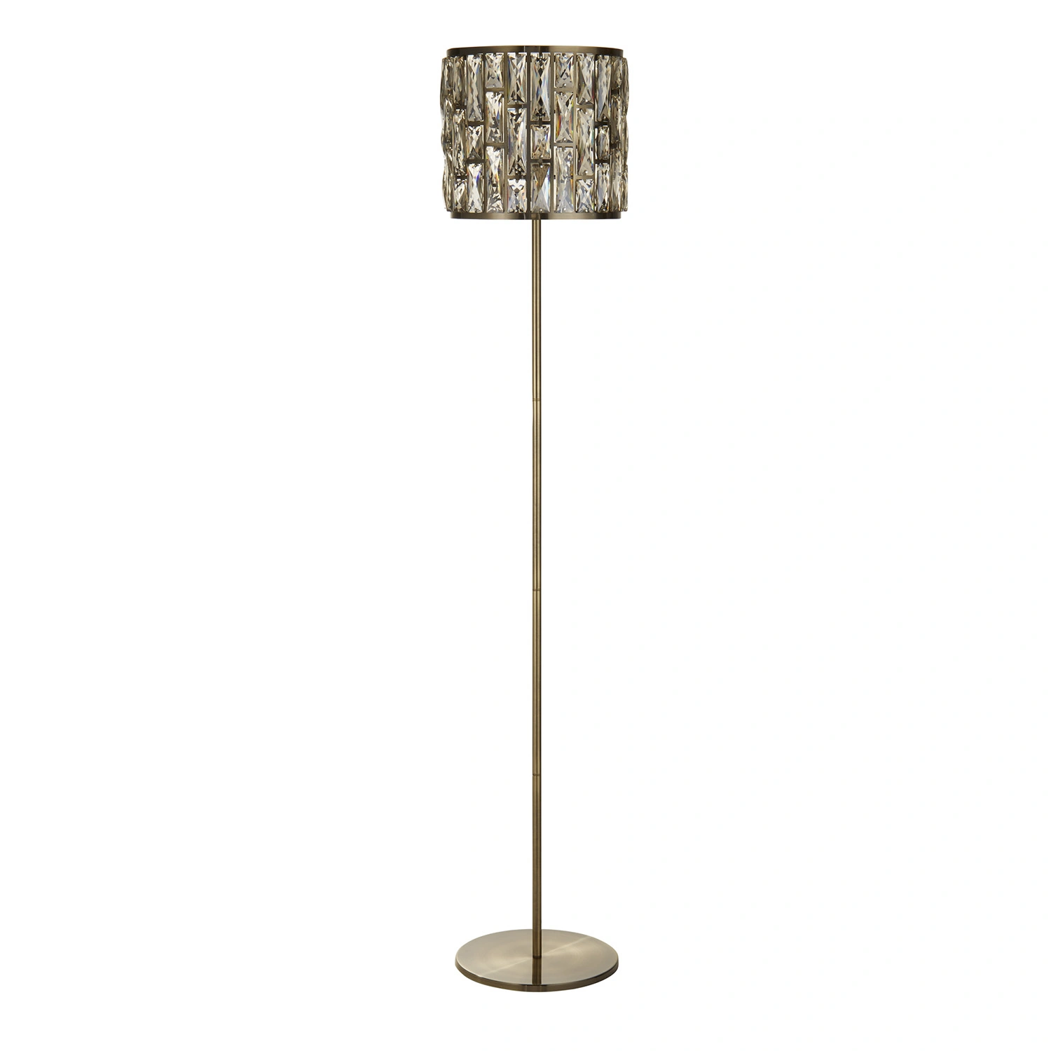 Piantana Classico Gioiello Acciaio Ottone Vetro 1 Luce E27 EU6589AB