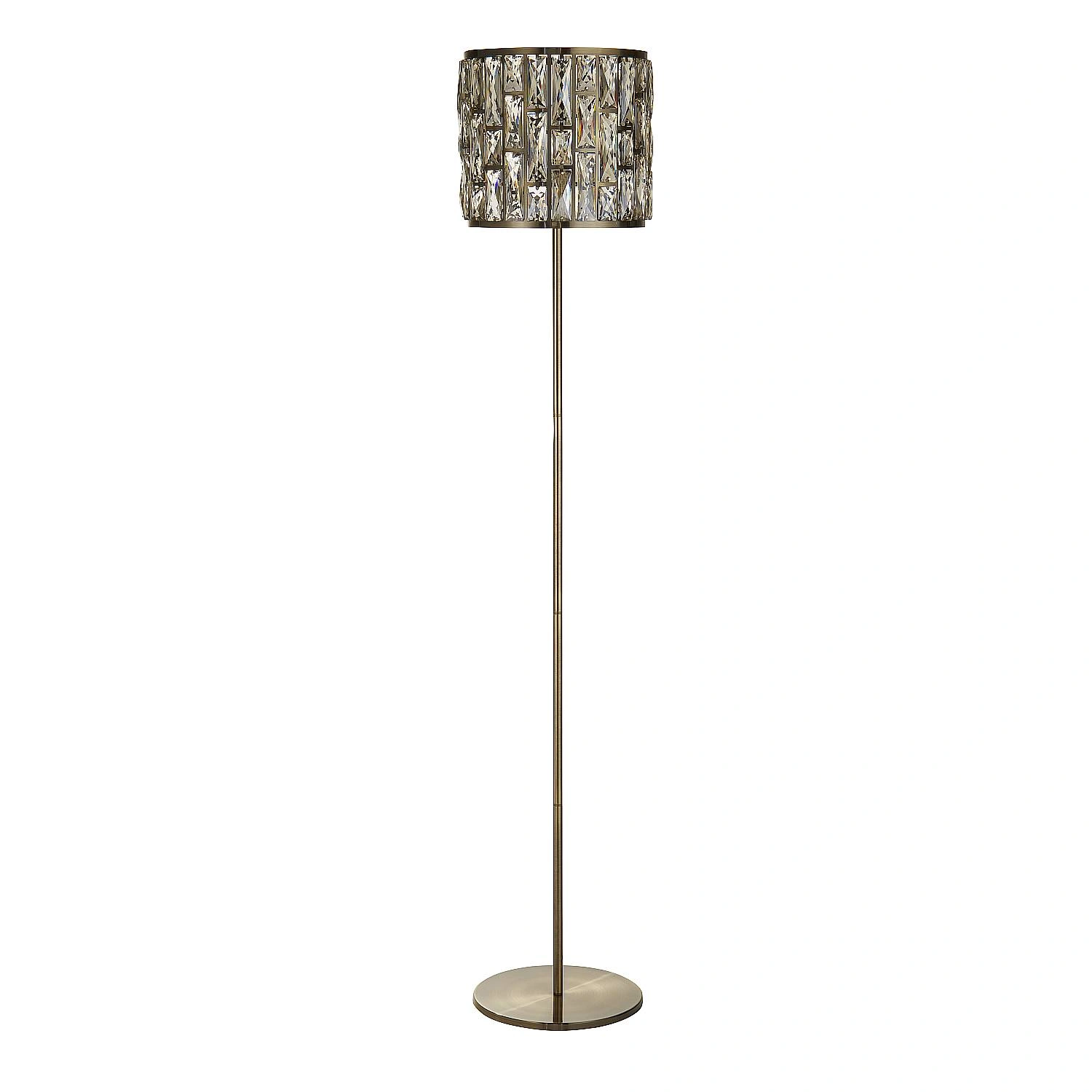 Piantana Classico Gioiello Acciaio Ottone Vetro 1 Luce E27 EU6589AB