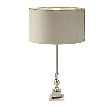 Lampada Da Scrivania Contemporanea Whitby Metallo Cromo Velluto Talpa 1 Luce E27
