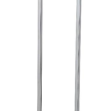 Piantana Contemporaneo Catalina Acciaio Cromo Vetro Fumè 1 Luce E27 EU9053CC
