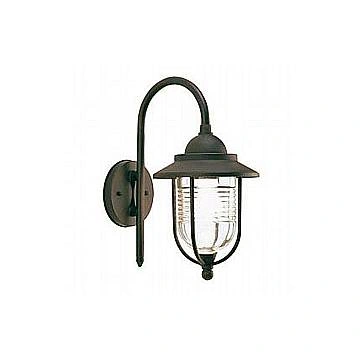 Applique Picc In Basso Esterno Porto Alluminio Termoplastica Ruggine 1 Luce E27