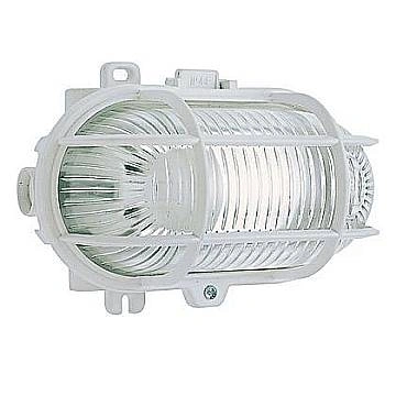 Applique Da Esterno Moderna Alone Termoplastica E Vetro Bianco 1 Luce E27