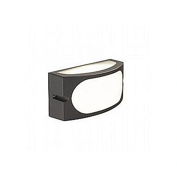 Applique Esterno Contemporanea Dive Alluminio E Termoplastica Grigio 1 Luce E27