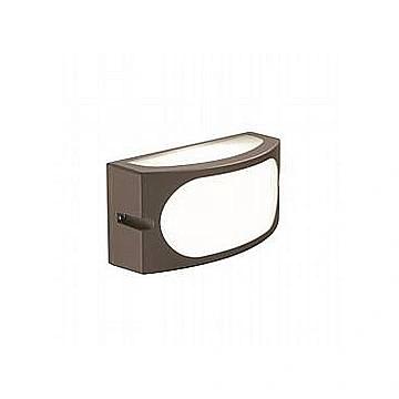 Applique Esterno Contemporanea Dive Alluminio E Termoplastica Caffè 1 Luce E27