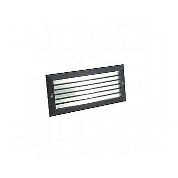 Segnapasso Con Griglia Incasso Moderno Walking Alluminio E Vetro Nero 1 Luce E27