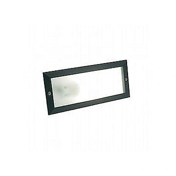 Segnapasso A Incasso Esterno Moderno Walking Alluminio E Vetro Nero 1 Luce E27