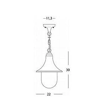 Sospensione Esterno Contemporanea Zoe Termoplastica E Nero 1 Luce E27
