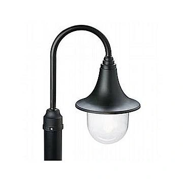 Testa palo Esterno Contemporaneo Zoe Termoplastica E Nero 1 Luce E27