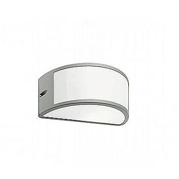 Applique Esterno Moderna Umbe Aperta Color Alluminio E Termoplastica 1 Luce E27