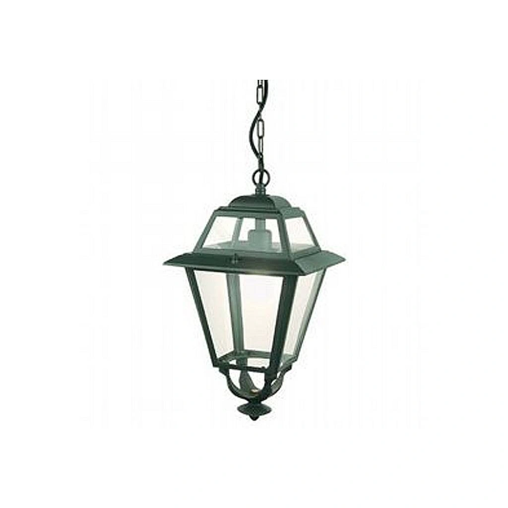 Sospensione Esterno Contemporanea Elegance Alluminio E Vetro Grigio 1 Luce E27