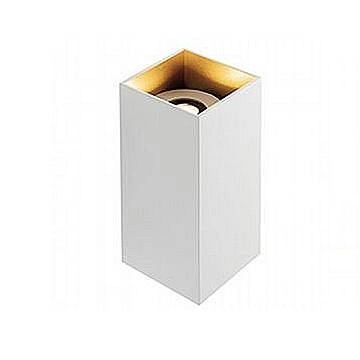 Applique Da Esterno Moderna Tower Alluminio E Vetro Bianco E Oro Led 6,6W 3000K